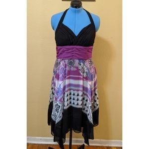 Halter top multi color dress